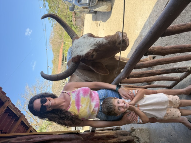 Visiting a ranch with longhorn cattle